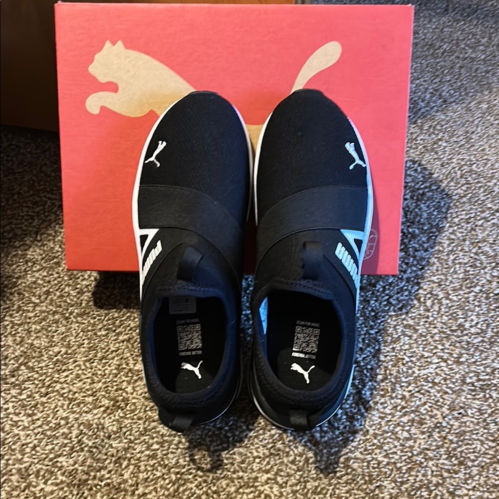 Puma Black Athletic Slip-On Shoes